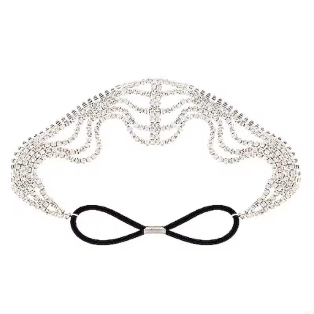 Bling Rhinestone Chain Head Jewelry Fashion Princess Headpieces  Daily Banquet Wedding Photo