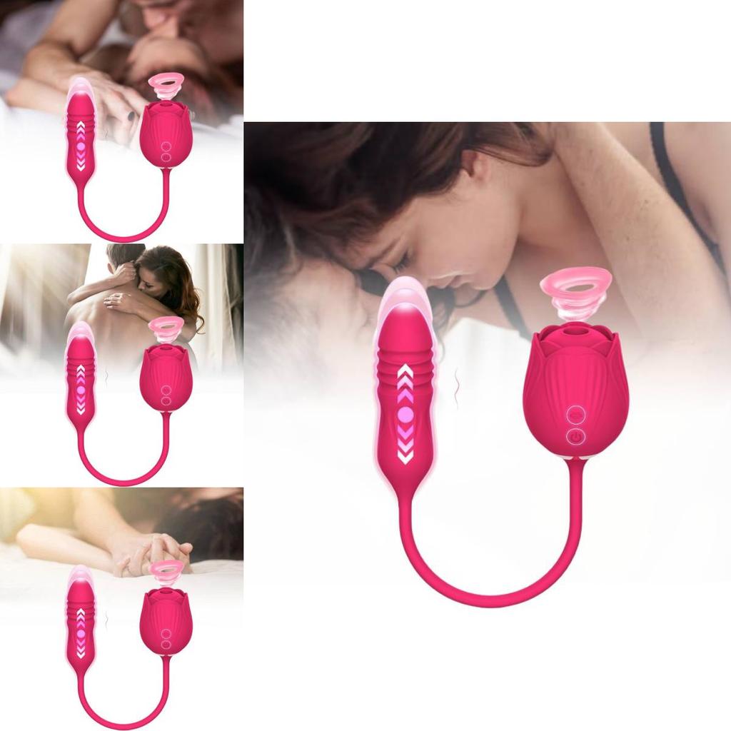 Sensual Dual-head Rose Massager For Women Eco-friendly Silicone Adult Toy