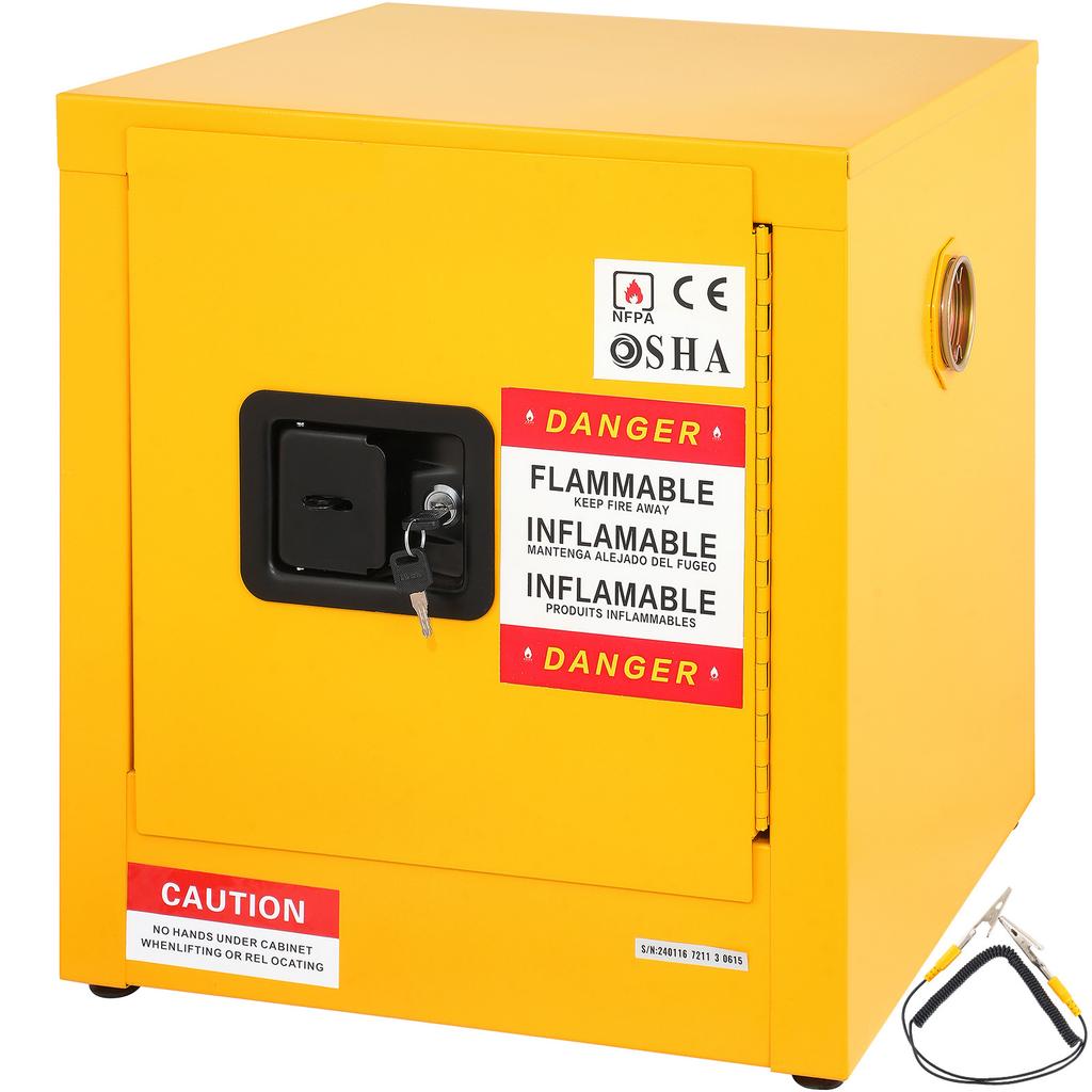 SucceBuy Flammable Safety Cabinet 11/12/30 Gallon Cold-Rolled Steel Flammable Liquid Storage Cabinet NFPA Code 30 OSHA Standards