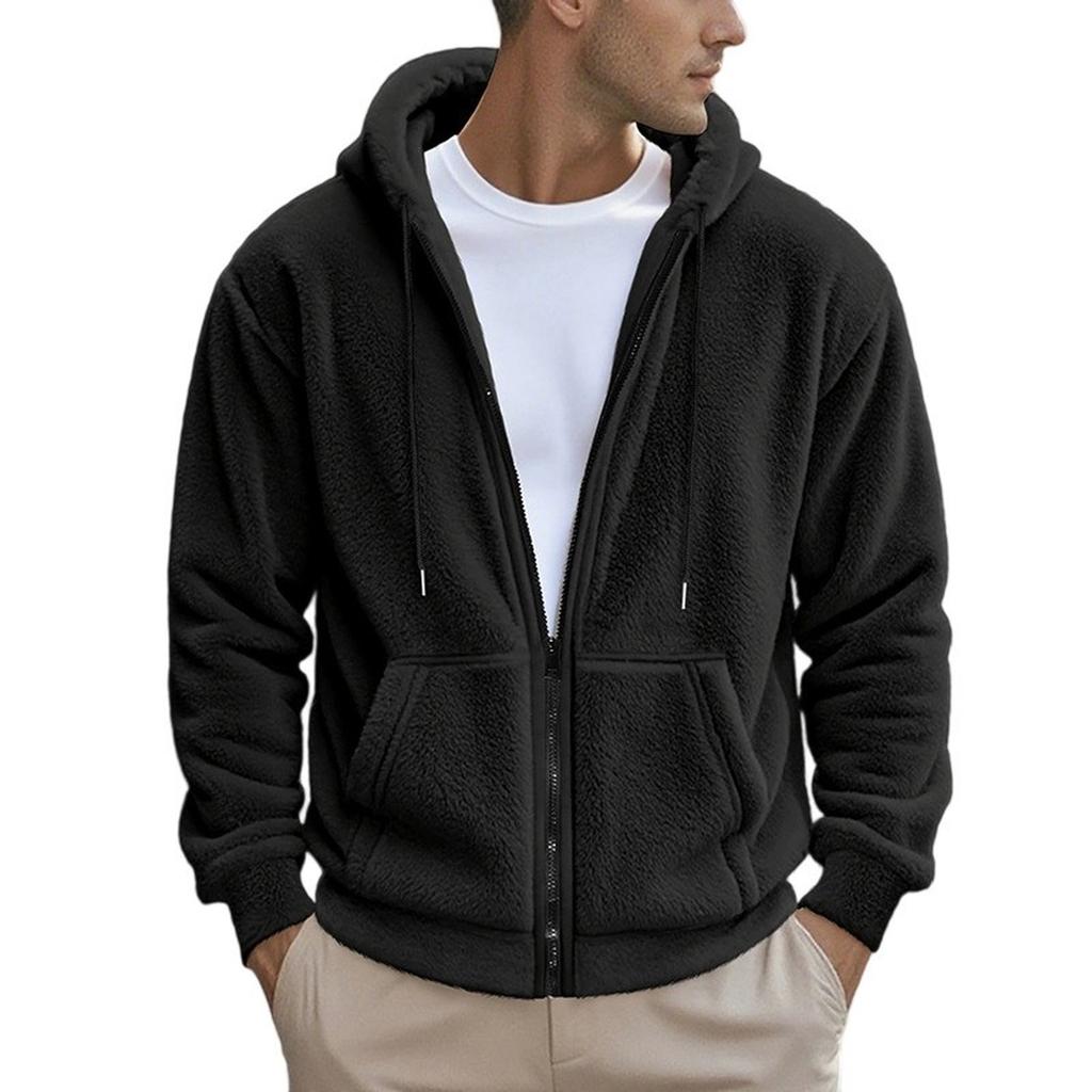 Pánská bunda na zip, ležérní retro bunda Cardigan s dlouhým rukávem