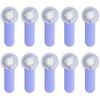 10 Pcs Quiet Mini Handheld Fan, 5.9 In Lilac, Compact Pocket Size Portable Cooling