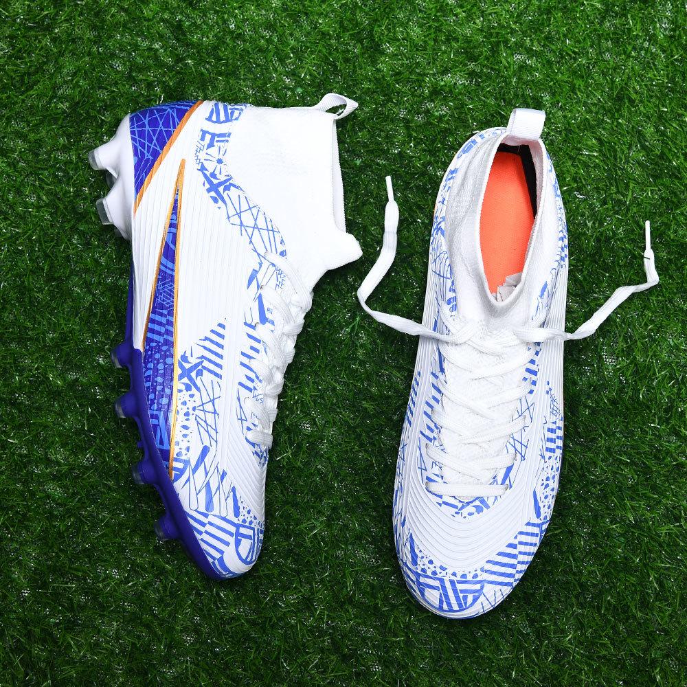 2024 Football Boots Long Spikes High Ankle Soccer Shoes FG Outdoor Grass Cleats Soccer Boots Training Sport Football Shoes