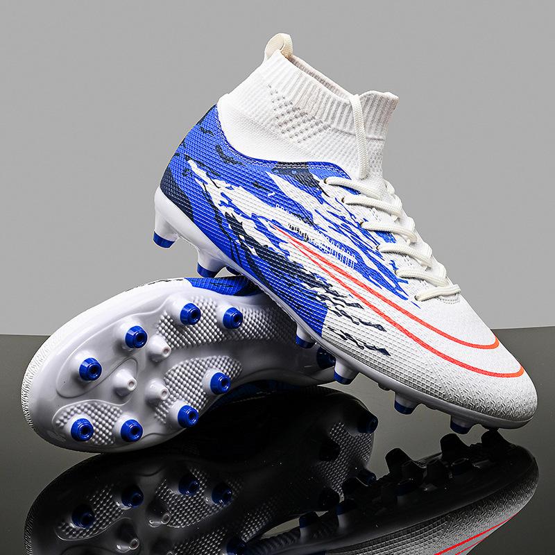 New Koufei men's and women's hosiery football shoes broken nails football shoes high-top student training shoes long nails