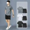 Sportswear Suit Men's Running Short-sleeved Summer Quick-drying Clothes Basketball Clothes Casual Feather Fitness Training Clothes Shorts