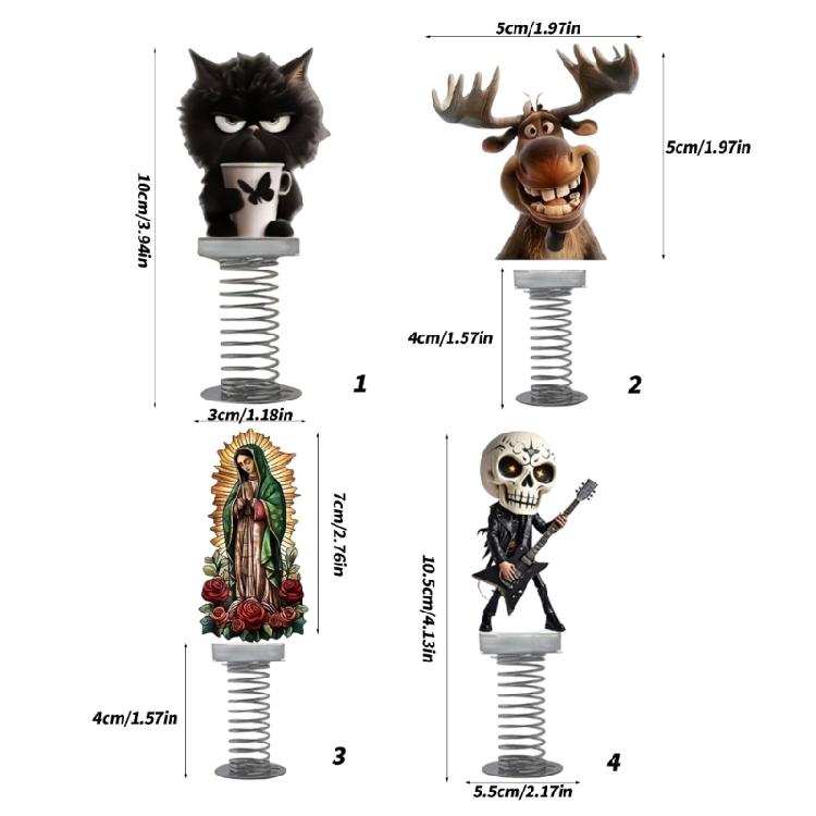 Head Nodding Cats Acrylic Car Decors Interactive Dashboard Toy Long Service Color Retention Multiple Styles for Men Women