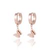 Rose Gold Titanium Butterfly Earrings - Elegant & Trendy Women's Ear Accessories