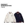 Unisex Oversized V-Neck Colorblock Baseball Jacket 2026 Casual Streetwear Outerwear