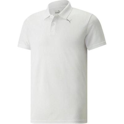 Einfarbiges feuchtigkeitstransportierendes Kurzarm-Poloshirt Herren Oberteile Weiß 521933-02