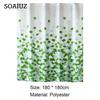 Drape Resistant Bath Wear Wrinkle Resistant Lightweight Long Geometrical Printed Shower Curtain For Hotel