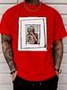 en Summer Cotton Tshirt Abstract Sketch Unisex Behind Window Frame Graphic Tee Hip Hop Streetwear Casual Short Sleeve Fashion Top
