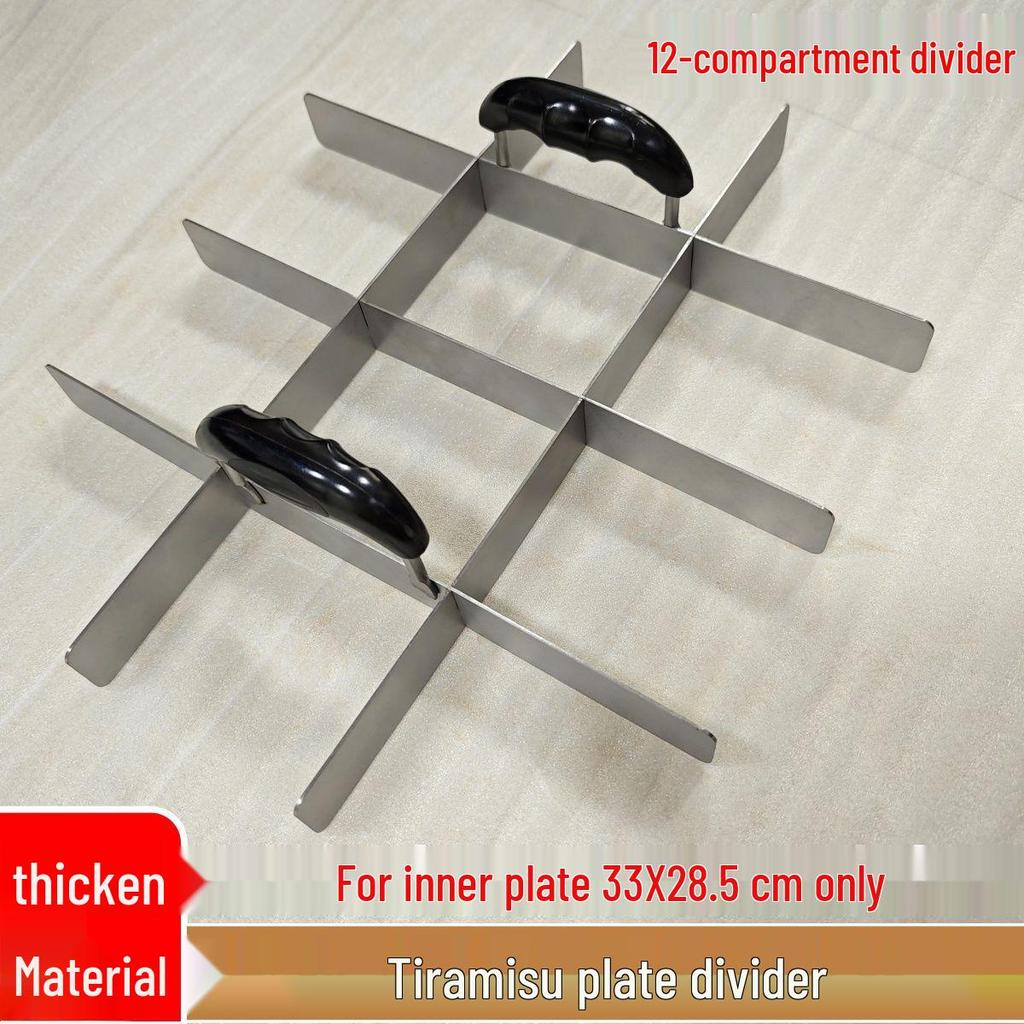 Adjustable Stainless Steel Tiramisu Cake Divider - Ideal for Commercial and Street Stall Use