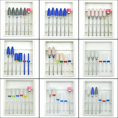 6 pezzi di fresa per set di manicure punte da trapano per unghie taglierina per accessori per macchine per manicure con pennello
