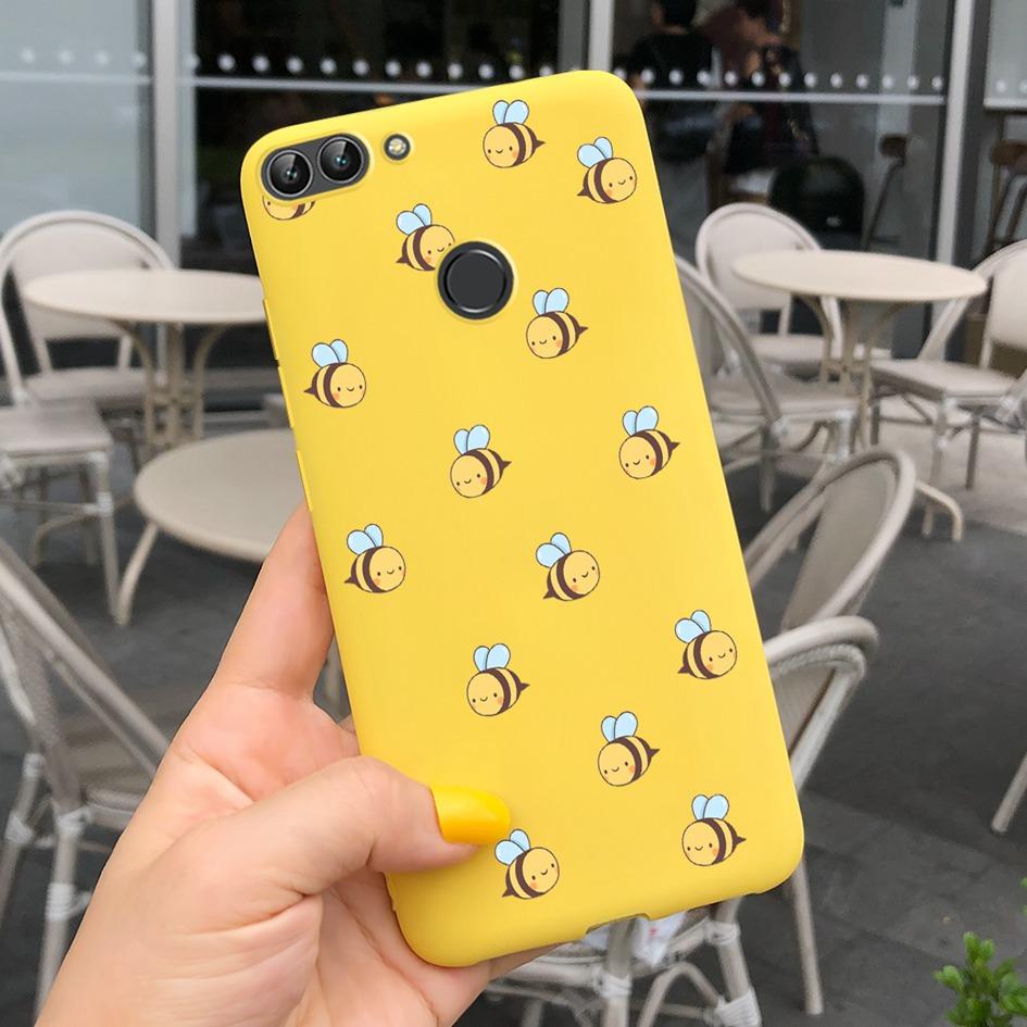 For Huawei P Smart Case For Huawei P Smart 2018 Daisy Flower Phone Case FIG-LX1 Soft Tpu Silicone Back Cover On PSmart 5.65" Bag