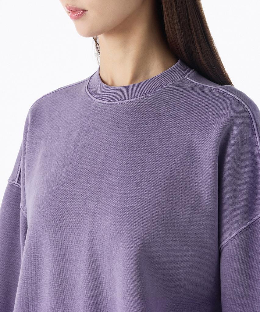 MUSINSA STANDARD WOMAN Pigment Oversized Sweatshirt [Purple Grey]