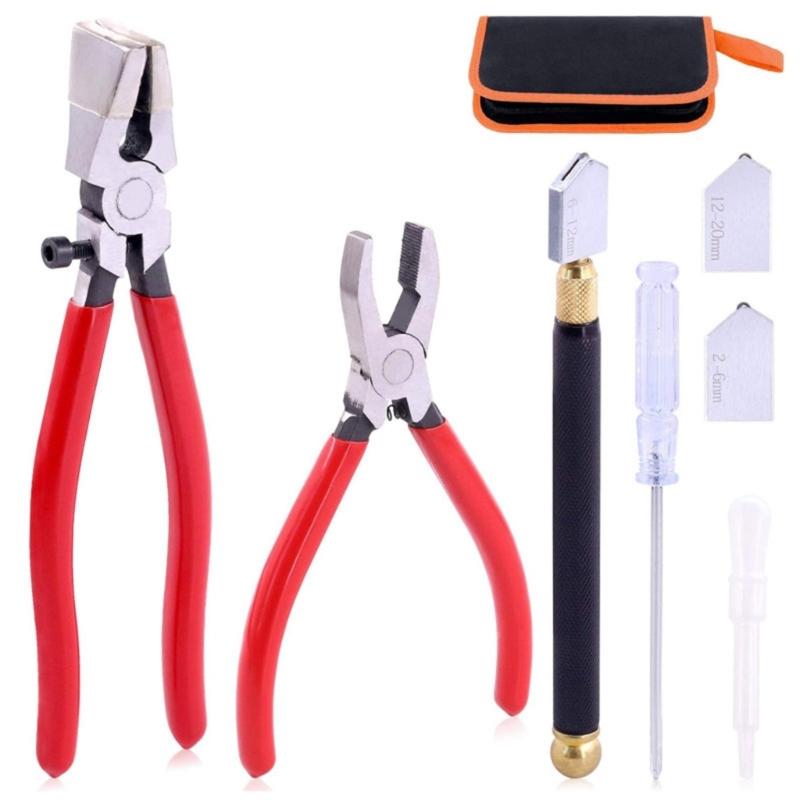 

Glass Cutter Tools Set Glass Cutting Tool Kit Glass Cutter Glass Running Pliers Breaker Pliers Stained Glass Tools 1