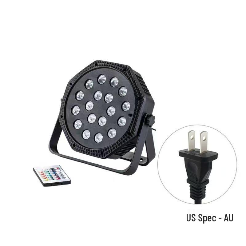 New 18/36-Bead LED Wash Par Stage Light for Live Broadcasts & Dance Studios - 7-Color Lighting