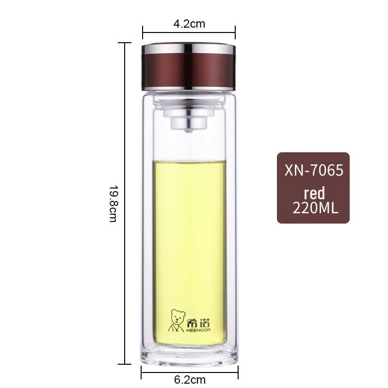 Xeno Double-Layer Heat-Resistant Portable Glass Travel Mug