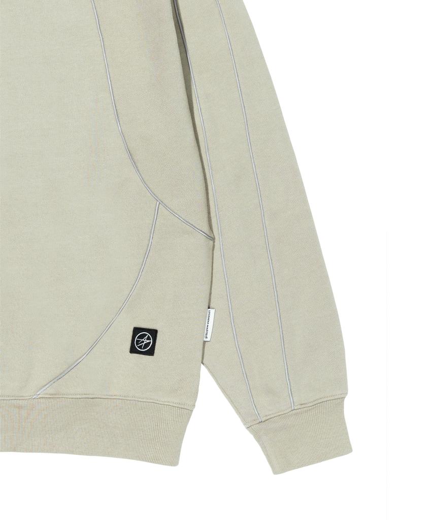 Loghideumatin Lm Blocking Reflective Piping Crew Neck (Beige)