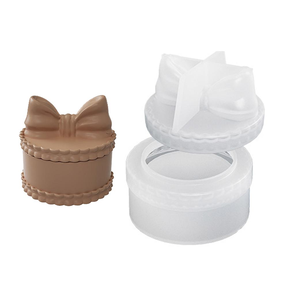 Aufbewahrungsbox Silikonform Schleifenförmige Schmuckschatulle Epoxidharzformen DIY Aromatherapie Gips Kerzenbehälter Heimdekorationen