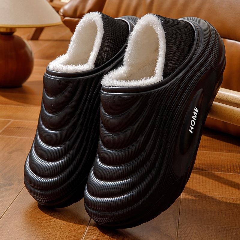 Pantoufles d'intérieur pour hommes et femmes, semelle épaisse, antidérapantes, chaudes, imperméables, en coton, Chaussures d'intérieur