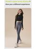 Korean Women's Autumn/Winter Velvet-Lined High-Waist Hip-Lifting Barbie-Style Buttoned Yoga Pants
