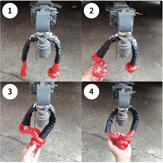 Soft Shackle,Synthetic Soft Shackle 0.8" X 24" Light Weight (56,000 LBS Breaking Strength) With Extra Sleeves For ATV Sailing SUV Off Road Towing