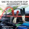 8FT/2.5M 16AWG SAE To Alligator Clips Wire Harness With OnOff Switch, 12 Volt Quick Disconnect Extension Cord Alligator Clips For Lawn And Garden
