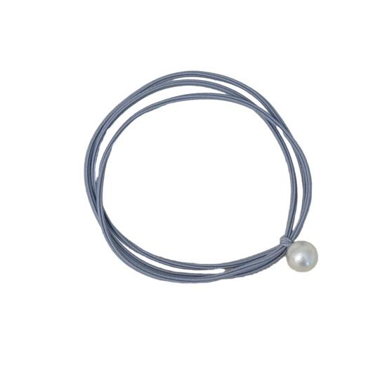 

10PCS Hair Rope with Pearl Decoration High Elastic Strong Toughness Rubber Bands No Slip Versatile Headband for Commuting Casual синий