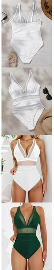 2025 European & American Backless Mesh Bikini Swimsuit