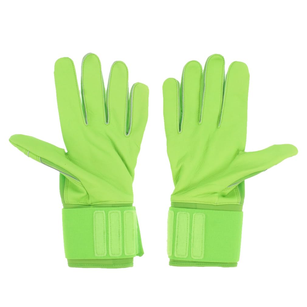 UNDER ARMOUR UA Yard 10 Long Cuff Batting Gloves Baseball Batting Size Green (Pair) - Gloves, M,