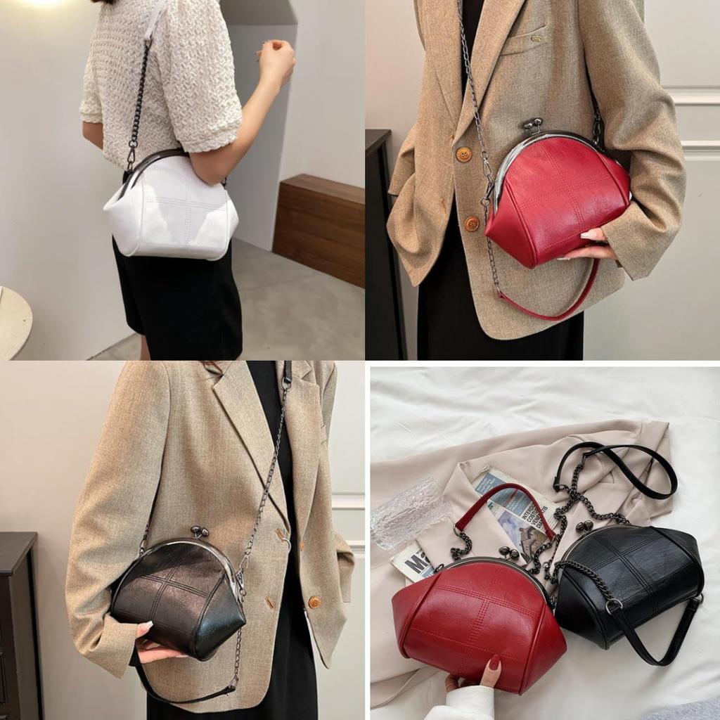 [goodspoon] Women's Shoulder Bag, Clasp Clutch Bag, Clasp Bag, Stylish Shoulder Bag, Crossbody Bag, Second Bag, Clasp Design Bag, Handbag, Clasp