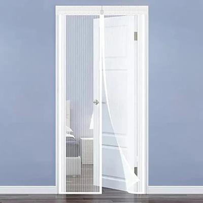 Zanzariera magnetica per porta con nastro di fissaggio, facile da installare, chiusura magnetica