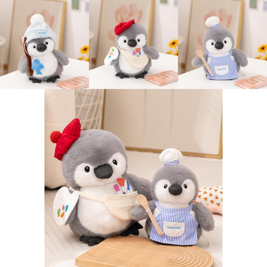 Cartoon Penguin Plush Toy With Polyester Fiber Filling For Childrens Gift And Room Decor