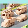 מכונית עץ רכבת משאית כיבוי צעצוע הרכבה סט מכוניות לילדים חינוכי נסיעה ותחבורה