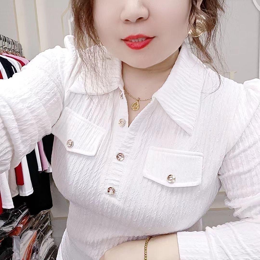 

Plus Size Women s Ruched Long Sleeve Half Open Shirt XL зелёный