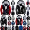 Thick Warm Mens Fleece Fur Lined Hoodie Zip Up Winter Coat Jacket Top Sweatshirt