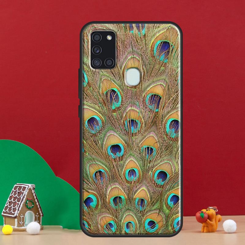 Bird Peacock Feather Case For Samsung Galaxy A54 A34 A14 A52 A32 A12 A22 A51 A71 A50 A13 A33 A53 A52S Phone Cover