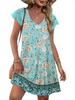 European Women's Lace Casual Short Sleeve Wedding Dress for Beach Vacation