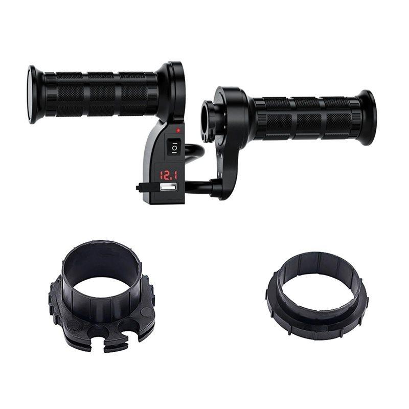 Motorcycle Handlebar Modification 1 Pair 12V Electric Heated Grips ATV Handle Warmer For 22Mm 7/8  Handlebars