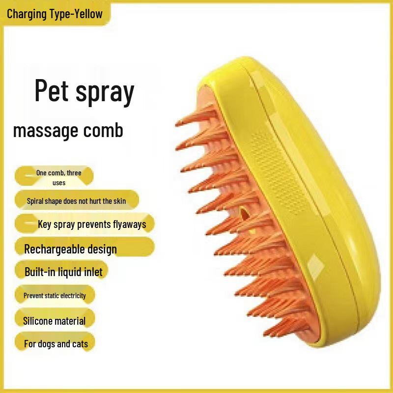 Electric Pet Comb: Anti-Flyaway, Massage & Loose Hair Remover