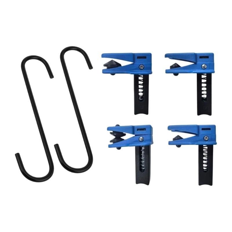 Brake Line Clamp Tool Set Spring Action Hose Control Kit with 4 Clamps for Brake System Service, Garage Repair, and Inspection Work