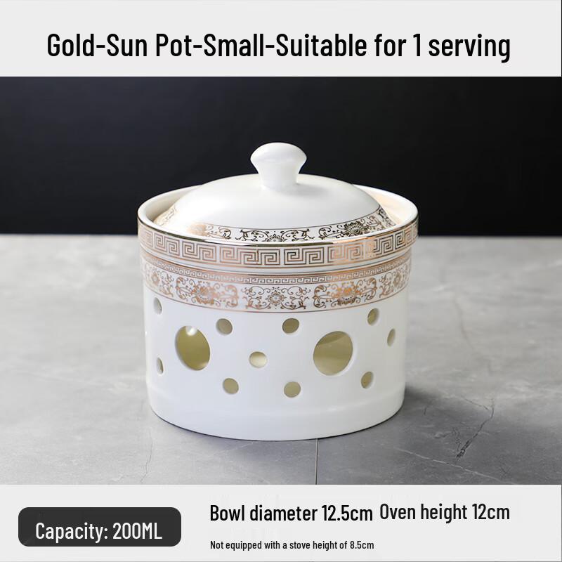 Ceramic Insulated Stew Pot with Lid & Candle Warmer
