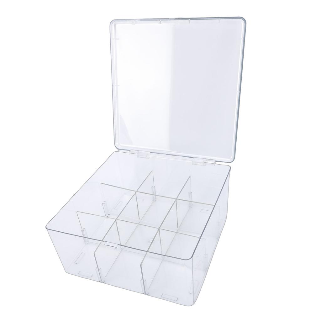 Trading Card Storage Box 9 Grid Card Organizer Detachable Holds 1500 Cards with Lid Dust Proof for Collectors