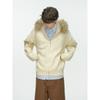 Dream Made American Style Detachable Fur Collar Hooded Cardigan Sweater Jacket Men's Autumn and Winter Couple Knitwear