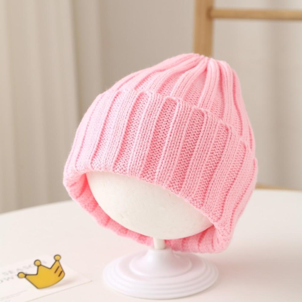 Căciulă tricotată uni pentru copii Toamnă Iarnă Fete Băieți Șapcă Nouă Croșetată Căciulă pentru Bebeluși Beanie pentru Copii