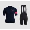 Maßgeschneidertes Radtrikot-Set Kurzarm-Oberteil Shorts Fahren Atmungsaktiv Feuchtigkeitstransportierend Unisex