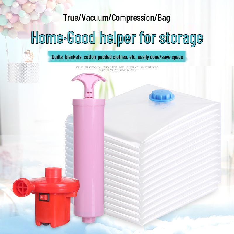 Großer Vakuum-Aufbewahrungsbeutel für Kleidung und Steppdecken - Staubdichter Kompressions-Organizer