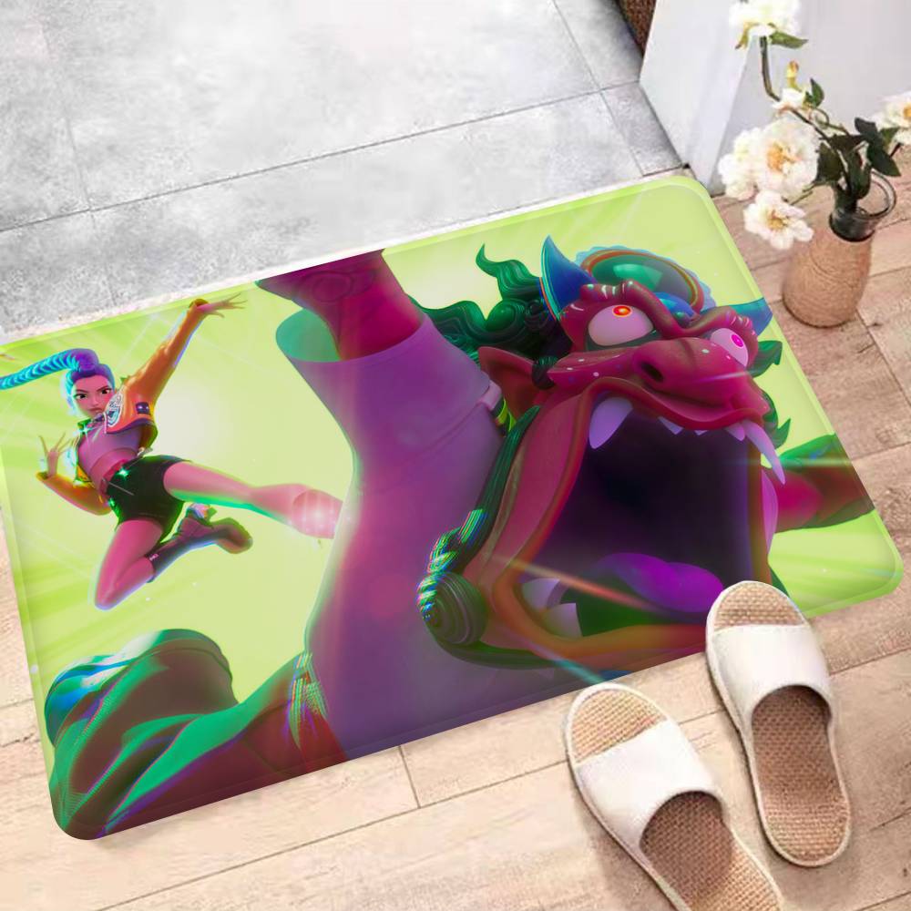 

Animation Kpop D-demon Hunters Door Mat Washable Non-Slip Living Room Sofa Chairs Area Mat Kitchen Doormat Area Rug 40x60 cm
