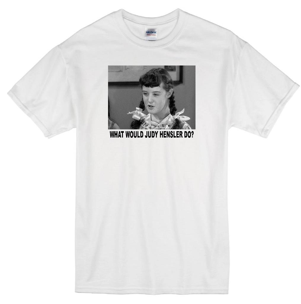 "JUDY HENSLER WWD?" LEAVE IT TO BEAVER JERI WEIL CLASSIC RETRO TV WHITE T-shirt