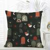Boho Plant Nordic Cushion Cover Comfort Daily Washable Linen Soft  for Sofa Bed Home Room Decor